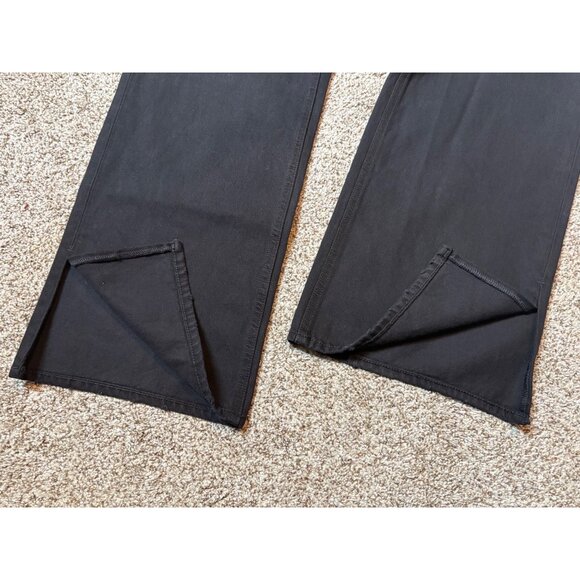 NEW Good American Khloé Long Distressed High-Rise Black Relaxed Denim Jeans 16 - Picture 7 of 16